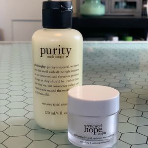 Philosophy travel cleanser and moisturizer set